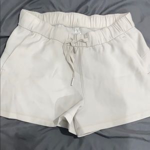 Off white lululemon shorts